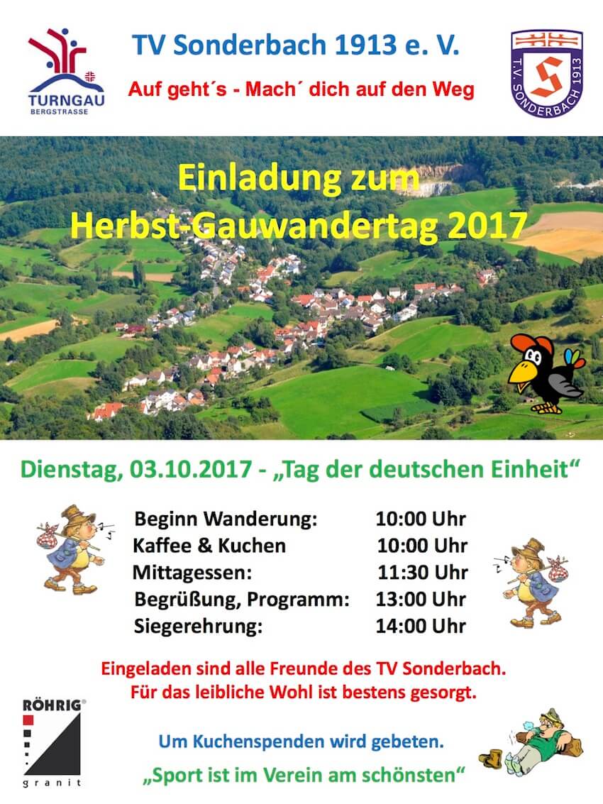 Herbstgauwandertag Sonderbach 2017 Plakat